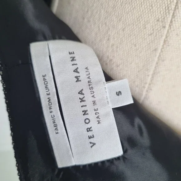 Veronika Maine Black & Grey Tweed Lace Up Cinch Waist Belt Size S - Picture 7 of 7